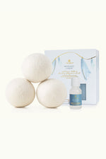 Thymes Washed Linen Wool Dryer Balls & Laundry Fragrance Oil Set