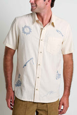 Toad & Co Men's Airscape Short Sleeve Shirt Large Salt Embroidered