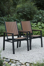 Berlin Gardens Vida Dining Chair Brazilian Walnut on Matte Black