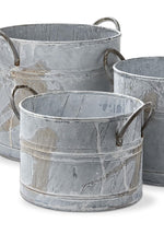 PLANTER ANTIQUED BUCKET SM