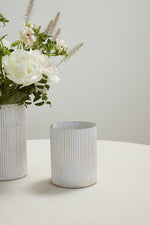 Norah Vase 4.5"x 5.5" Whitewashed