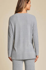 Barefoot Dreams Woman's CozyChic Ultra Lite Crewneck With High Slits Extra Large Moonbeam