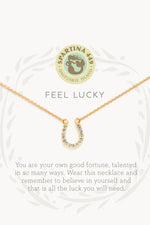 Spartina Sea La Vie Feel Lucky Necklace Crystal & Gold