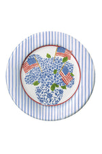 Caspari Flags and Hydrangeas Paper Salad Plates