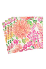 Caspari Summer Blooms Cocktail Napkins - 20 Per Package