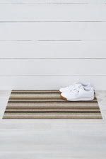 Chilewich Even Stripe Shag Doormat 18"x28" Mocha