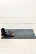 Chilewich Skinny Stripe Shag Doormat 18"x28" Forest