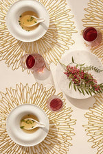 Chilewich Bloom Placemat Round 15" Gilded