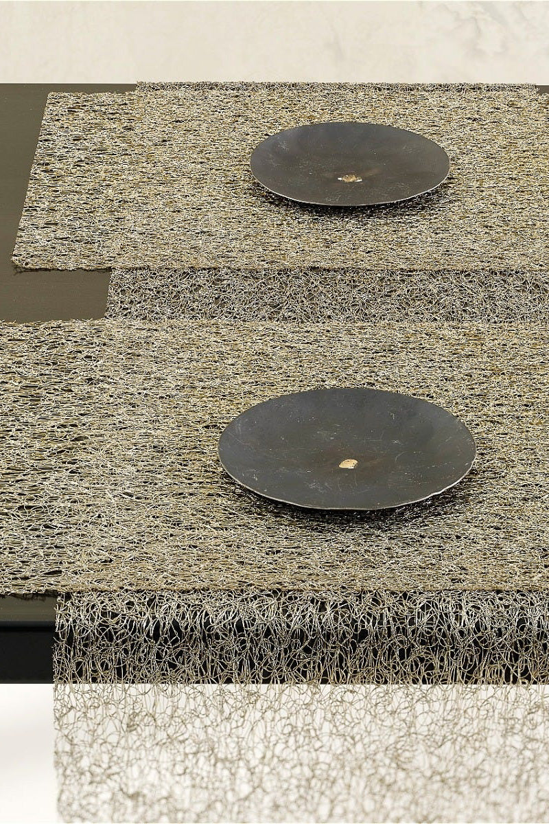 Chilewich Metallic Lace Table Runner 13