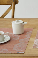 Chilewich Rosette Placemat Rectangle 14"x19" Burnt Coral