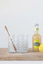 Creative Co-Op Hobnail Drinking Glass