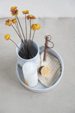 Creative Co-Op Terracotta Tray 2 Compartments White