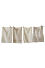 Canyon Woven Dishtowel Set of 4 White Multi