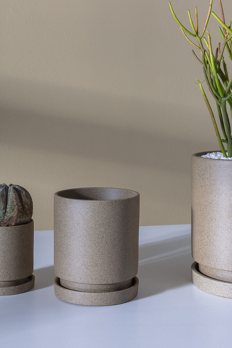 hay plant pot with saucer Imogen Pot with Saucer 5"x 6"