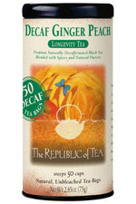 Republic of Tea DECAF Ginger Peach Black Tea Bags