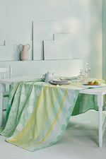 Garnier-Thiebaut Mille Lace Tablecloth 61"x102" Amande