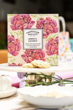 Farmhouse Biscuits, Lemon & Coconut Swirl Pink Rose Box