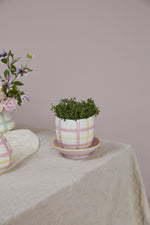 Bertie Pot with Saucer 6.5"x 5.5" Pink