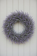 Faux Lavender Wreath 22" Two Tone Lavender