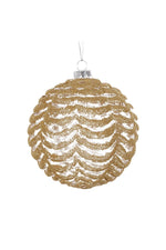 Ball Ornament 4" Gold Clear