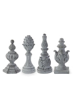 FINIAL, MINI GRAY RESIN ASST
