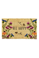 Bee Happy Wildflower Coir Mat 30"x 17" Multi