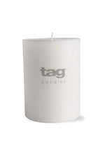 Tag Chapel Pillar Candle 3" x 4" White