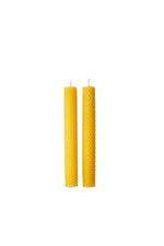 Hand Rolled Honey Beeswax Candles Set of 2