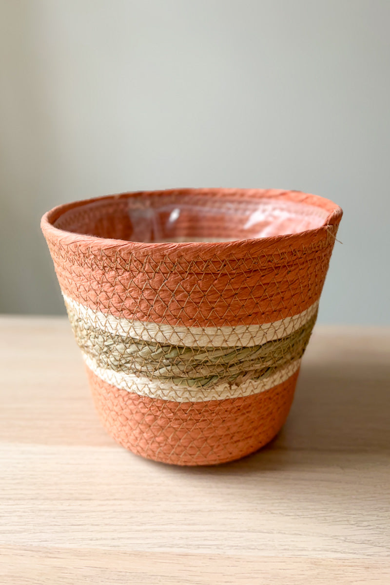 basket plant pot large Kaemingk Paper Rope Round Planter Large – Chalet