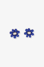 Ink + Alloy Tina Two Color Beaded Post Earrings Lapis