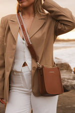 Louenhide Parker Logo Crossbody Bag Tan