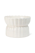Petshop by Fringe Sculpt Elevated Feeder Medium Scalloped Ivory