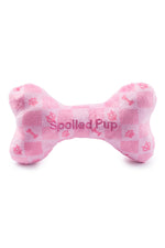 Pink Checker Chewy Vuiton Bone Dog Toy Small