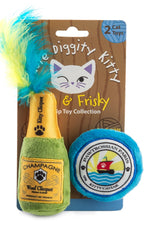 Haute Diggity Kitty Clicquot Bottle & Caviar Catnip Toys