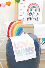 Rainbow Arch Hooked Pillow