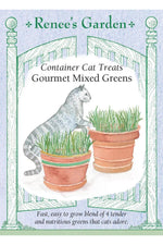Renee's Garden Container Cat Treats Gourmet Mixed Greens Seeds