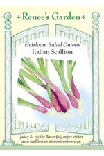 Renee's Garden Heirloom Salad Onions italian Scallion Seeds