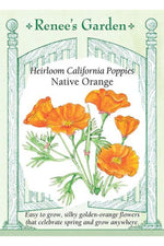 Renee's Garden Heirloom California Poppies Native Orange Seeds