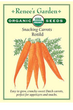 Renee's Garden Snacxking Carrots Rotild Organic Seeds