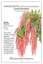 Botanical Interests Coral Fountain Love-Lies-Bleeding Amaranth Seeds