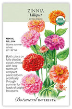 Botanical Interests Lilliput Zinnia Organic Seeds