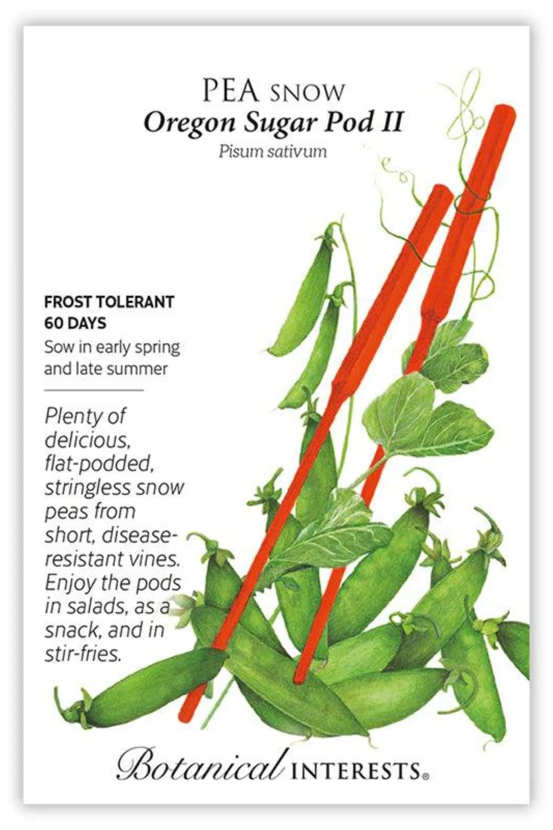 garden seeds oregon Botanical Interests Oregon Sugar Pod II Snow Pea Organic Seeds – Chalet
