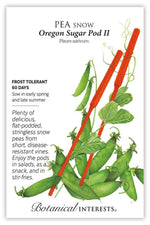 Botanical Interests Oregon Sugar Pod II Snow Pea Organic Seeds