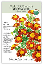 Botanical Interests Red Metamorph French Marigold Orgaanic Seeds