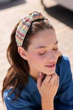 Shiraleah Paper Straw Knotted Headband Multi