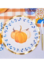 Sophistiplate Harvest Blues Wavy Dinner Plates