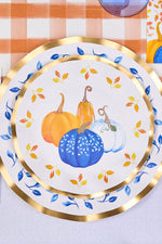 Sophistiplate Harvest Blues Wavy Salad Plates