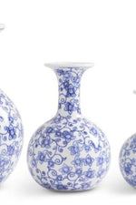 Porcelain Floral Bud Vase 5.75" Blue & White