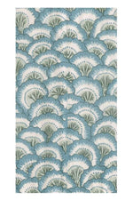 Caspari Pontchartrain Scallop Guest Towels Blue