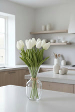 Faux Real Touch Mini Tulip Stem 10.5" White